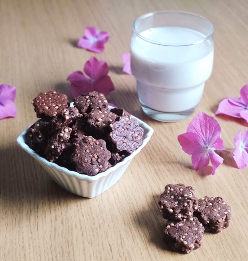 biscottini di quinoa soffiata al cioccolato