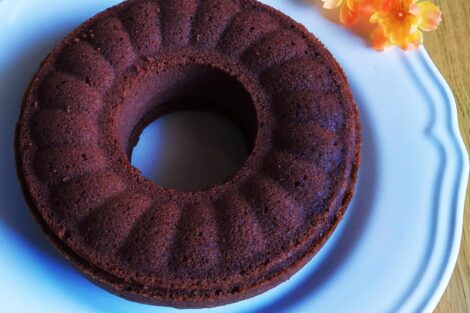 ciambella all'okara di mandorle e cacao