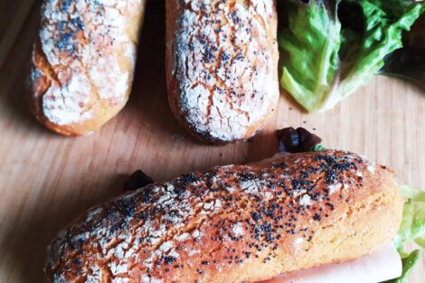 mini baguette con farina di fave