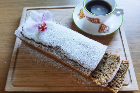 plumcake senza glutine al caffé e cioccolato