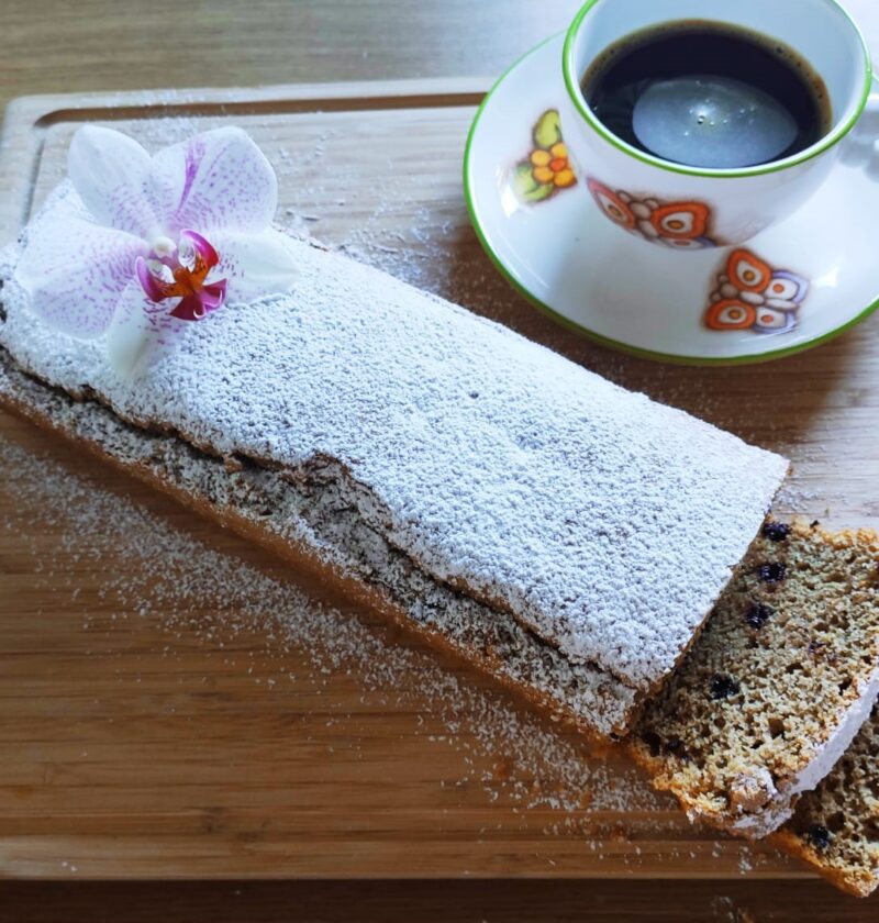 plumcake senza glutine al caffé e cioccolato