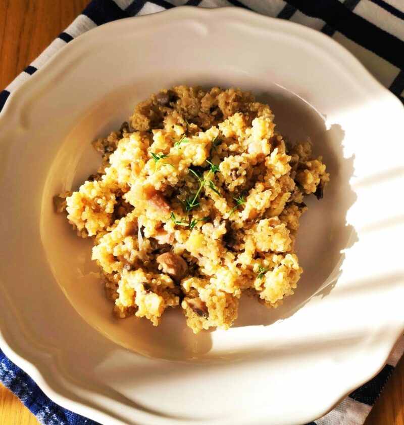 risotto di quinoa ai funghi