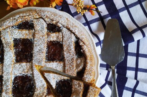 crostata di quinoa con marmellata di fichi