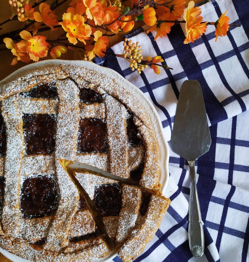 crostata di quinoa con marmellata di fichi