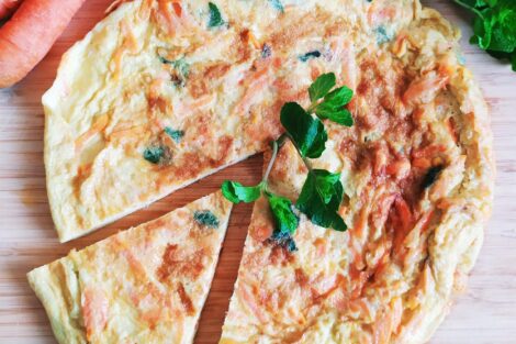 Frittata di carote, menta e curry