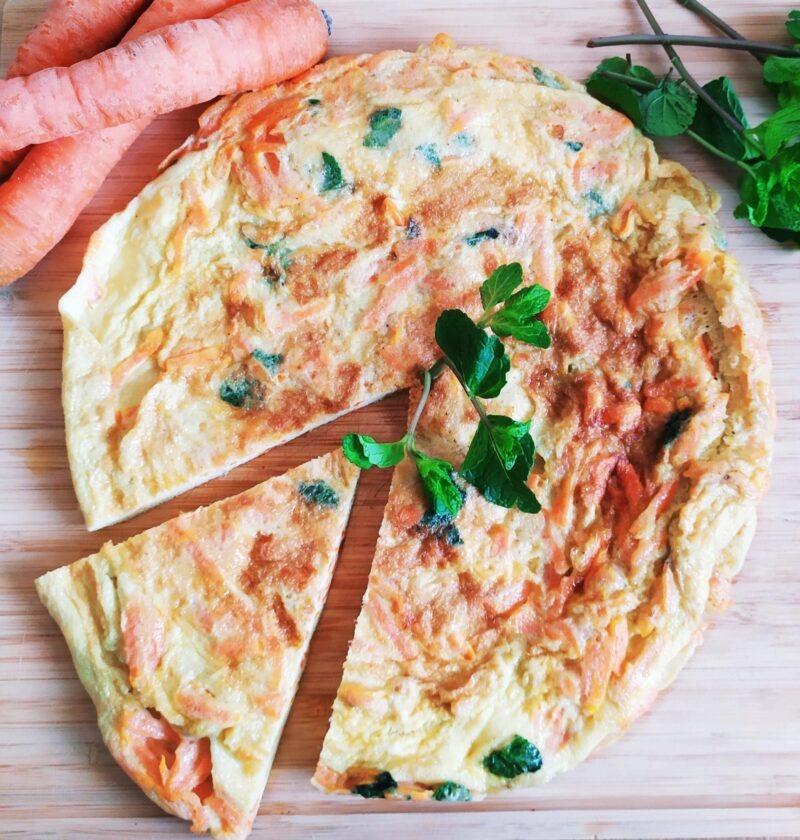 Frittata di carote, menta e curry